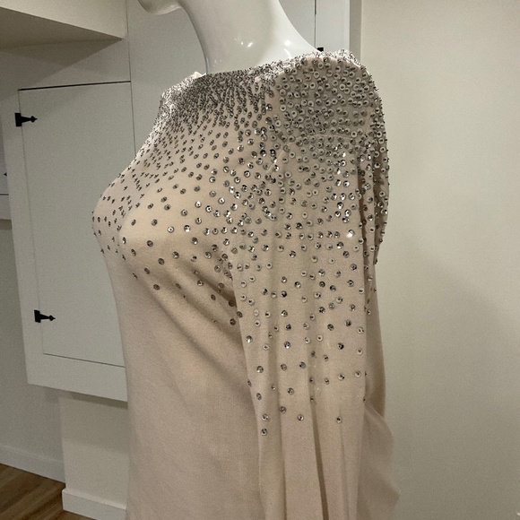 Elegant Cream Sweater with Silver Embellishments - Picture 2 of 10